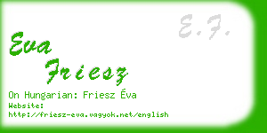 eva friesz business card